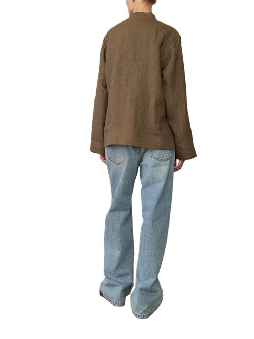 RÓHEPANKOU LINEN JACKET marrone Róhe | 419-11-180240 BROWN MELANGE